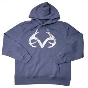 RealTree Men's Soft Fleece Quality Graphic Print Hoodie Size L